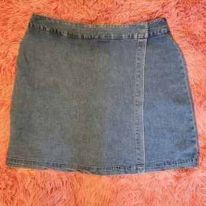 Karen Scott Denim Skort Wrap Style